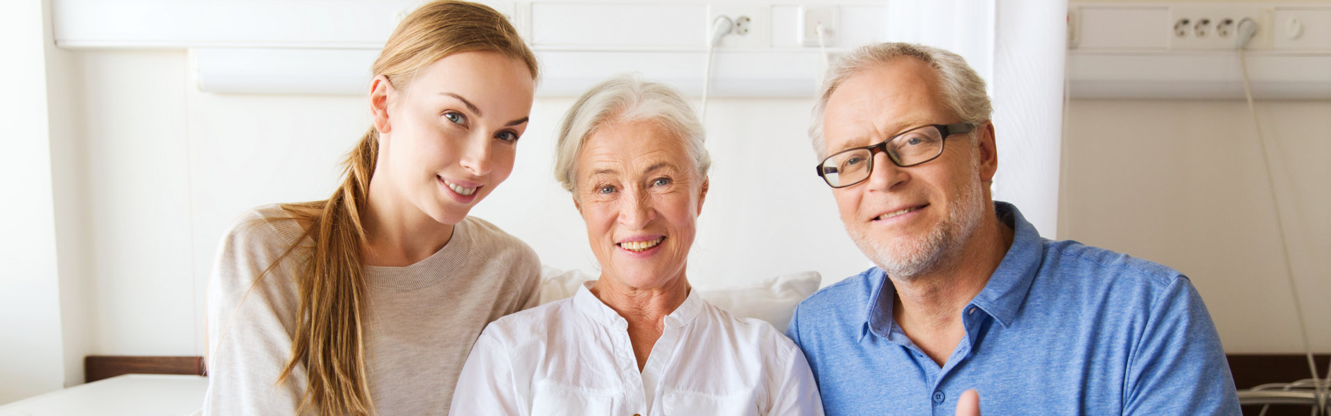 portrait of three people